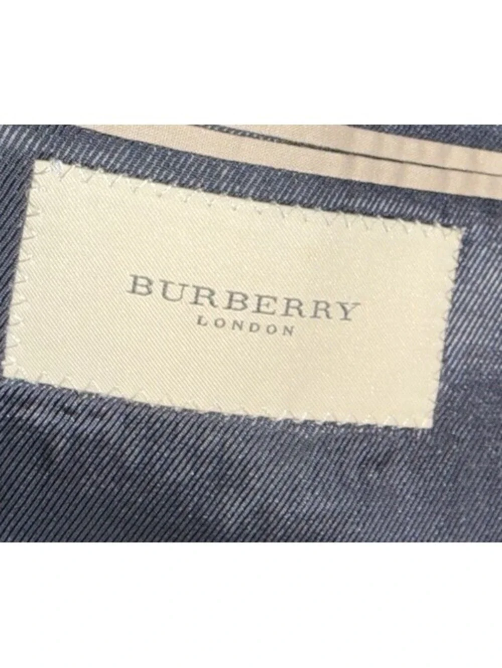Burberry London Suit Jacket Mens 46 Blue Check Wool Kensington Boyds Regular Fit